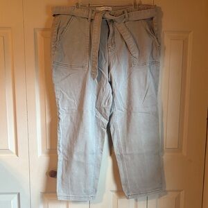 Cato Light Gray Women's Pants with Belt